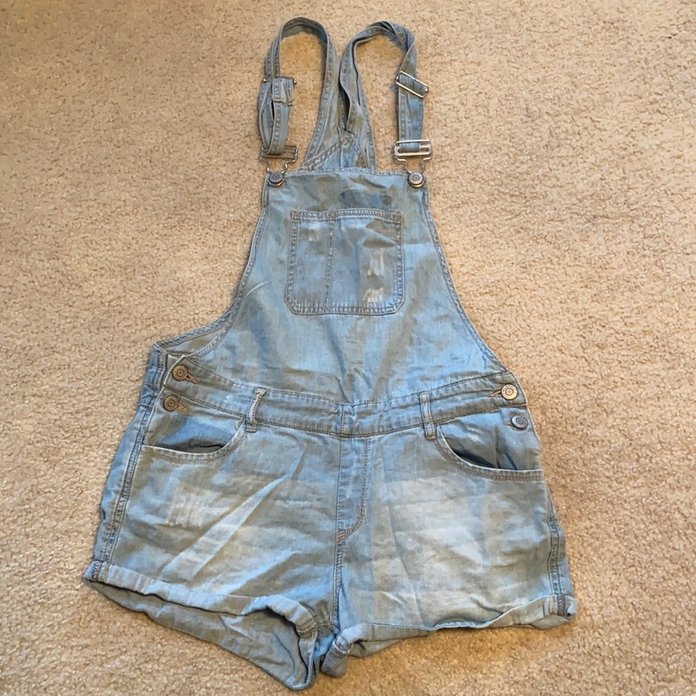 Jean overall bibs shorts